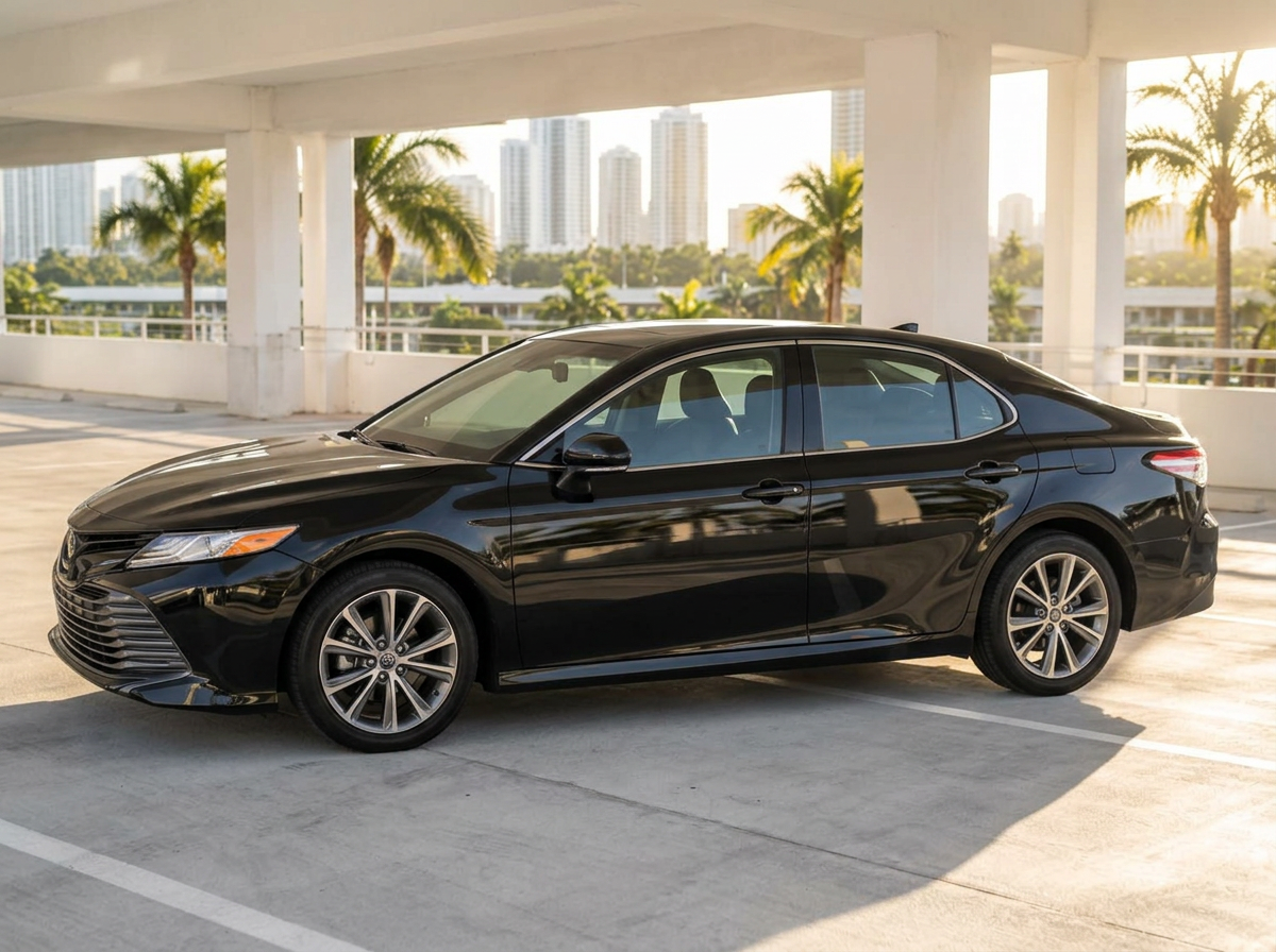 Clean black Toyota Camry in South Florida
